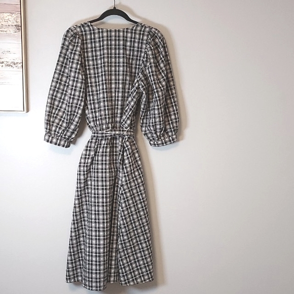 COPY - a new day Puff Sleeve Plaid Dress - Picture 3 of 12